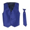 Vest and Clip On Boy Necktie set - ROYAL -