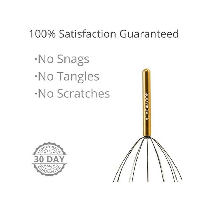 Tingleur Gold 바디 백 마사지기, 스크래처, 스트레스 해소를 위한 수동