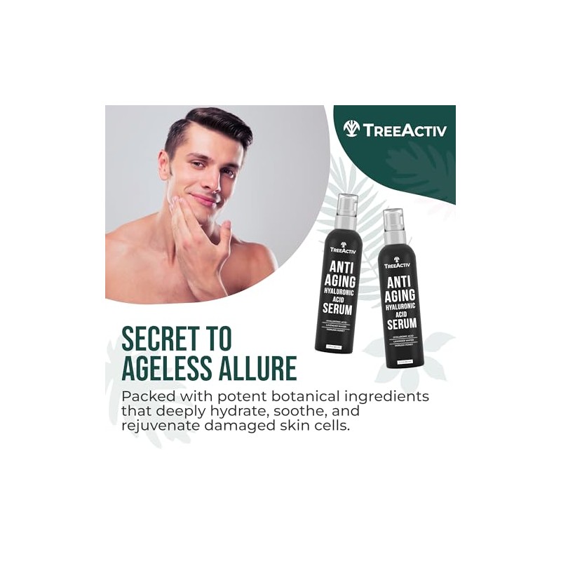 TreeActiv Oil-Free Advanced Skin Repair Serum, Hyaluronic Acid Serum for