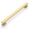 Amerdeco 10 Pack Brushed Gold Cabinet Pulls 8.8 Inch(228mm) Hole