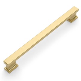 Amerdeco 10 Pack Brushed Gold Cabinet Pulls 8.8 Inch(228mm) Hole Center Drawer Pulls Cabinet Hardware Kitchen Cabinet Handles for Bathroom Dresser Pulls ZH00013