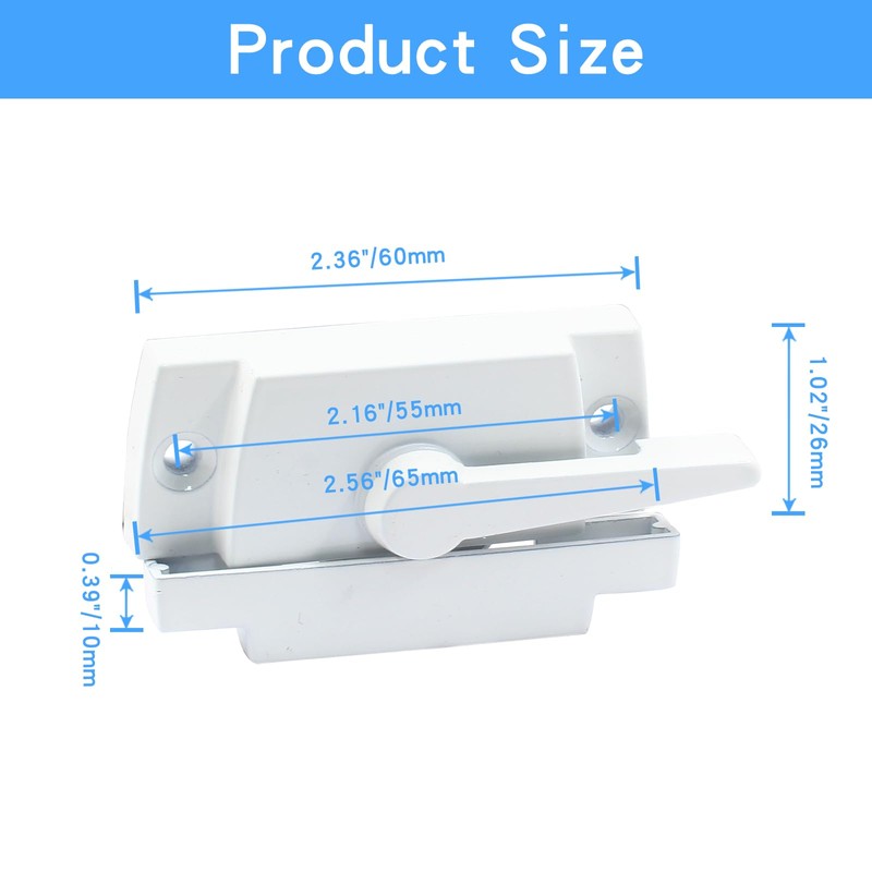 BokWin 2 Pcs Sliding Window Sash Locks and Keeper Cam