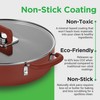 NutriChef 17pcs Brown Stackable Pots and Pans Set, Nonstick Induction