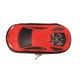 School Pencil Case Multifunctional Zipper Creative 3D Pencil Case High Capacity Waterproof Stationery Office Boys and Girls 22.2 x 10.3 x 6 cm Red