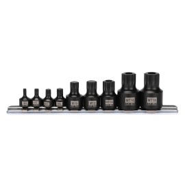 Mayouko 9pcs 14 38 12 Drive Low Profile Triple Square Bit Socket Set Tamperproof T