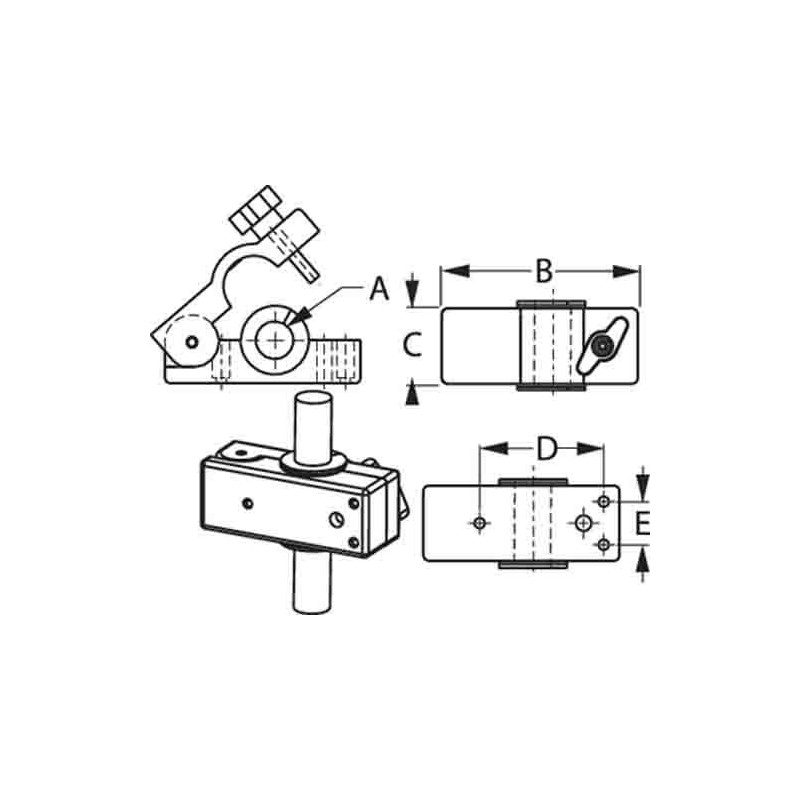 Sea-Dog 327199-1 Removable Rail Mount Clamps for Round Tubing
