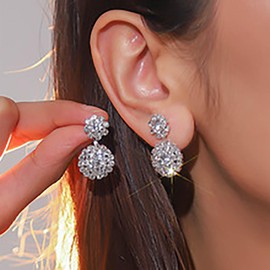 Crymystal Bohemian Crystal Drop Ohrringe Strass Ohrringe Glänzende Zircon Ohrring Personalisierte Kristall Schmuck für Frauen