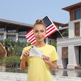 Flag Pole Holder Heavy Duty Flag Pole Holder Mounting Bracket for House Balcony Railing Deck Fence Wall.JOYVAKA.Flag Pole Bracket is Made of Carbon Steel with 2Layer Rust Free Coated 1" Inner Dia