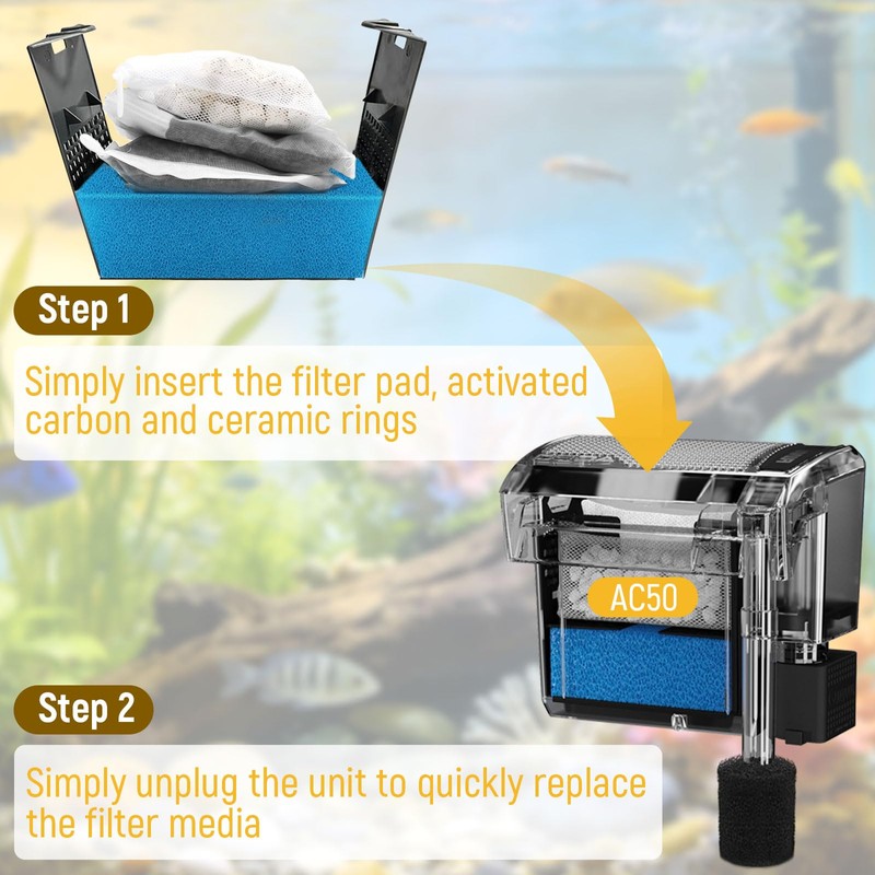 Big Peng AC50 Aquarium Filter Media Maintenance Kit Compatible with