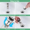 M METERXITY 3-Pack Bathroom Sink Stopper Hair Catcher, Bathroom Sink