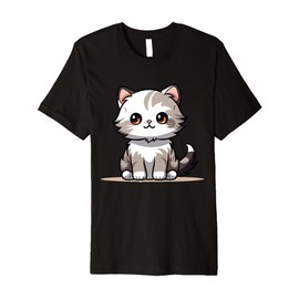 Cute Watercolor Cate Funny Unisex Design For Men Women Tee Premium T-Shirt