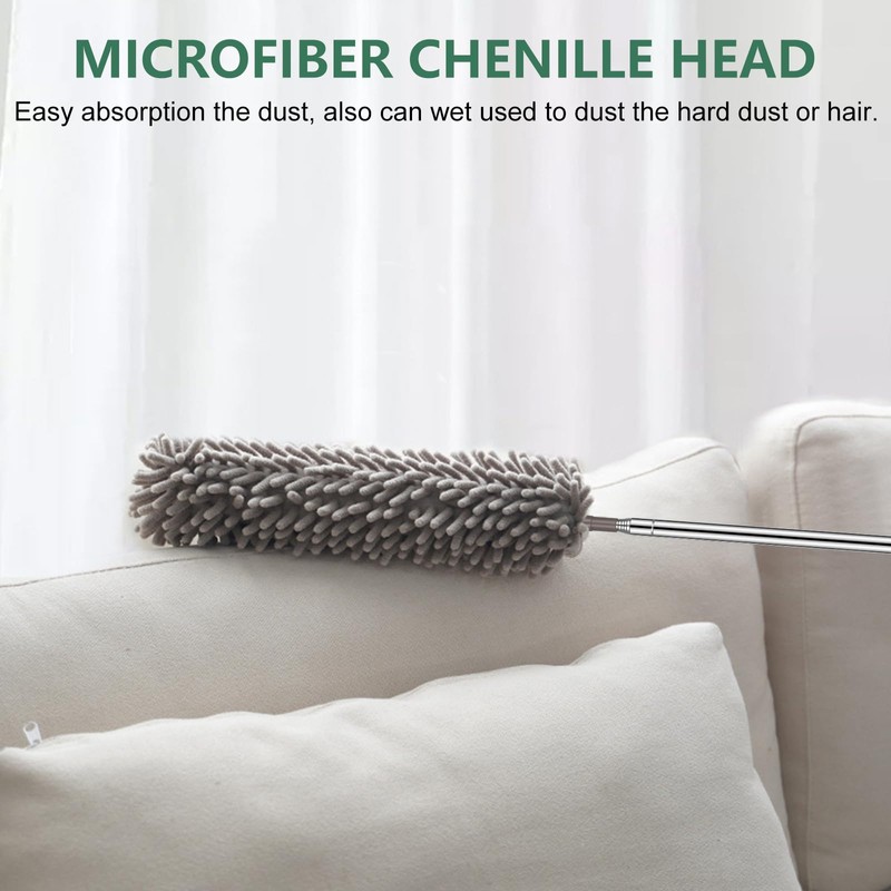 SetSail Dusters for Cleaning, 100-inch Extra-Long Duster with Extension Pole