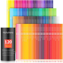 Huhuhero 120-Color Colored Pencils for Adult Coloring Books, Soft Core Assorted Color Pencils for Drawing Sketching Shading, Pro Art Kit Craft Supplies Coloring Pencils Set for Beginners Artists
