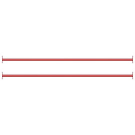 vidaXL Turning Bars 2 pcs 49.2" Steel Red