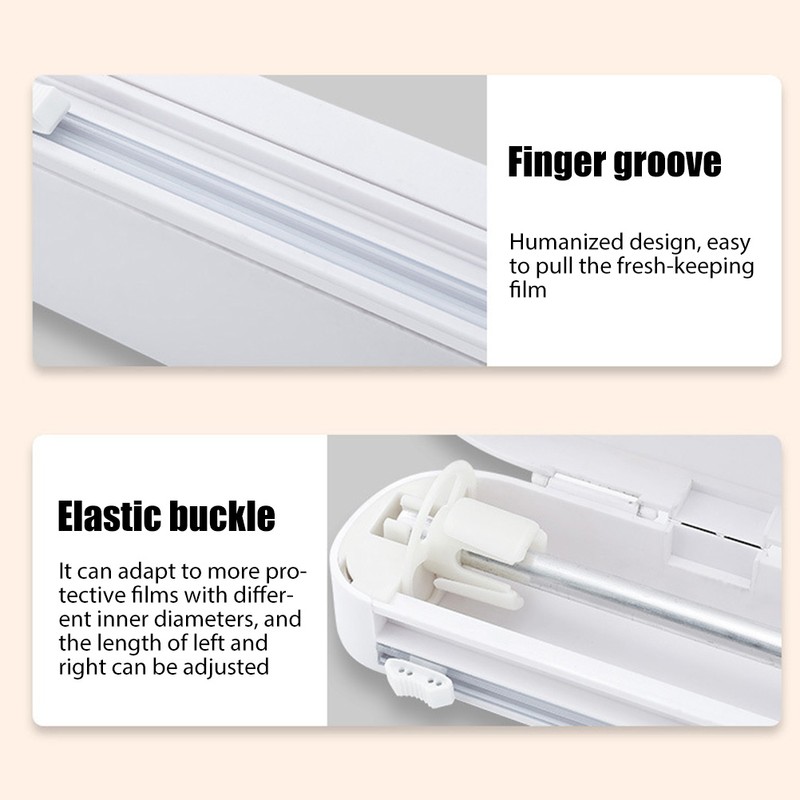 Cling Film Dispenser Cling Film Cutter Refillable Plastic Wrap Dispenser