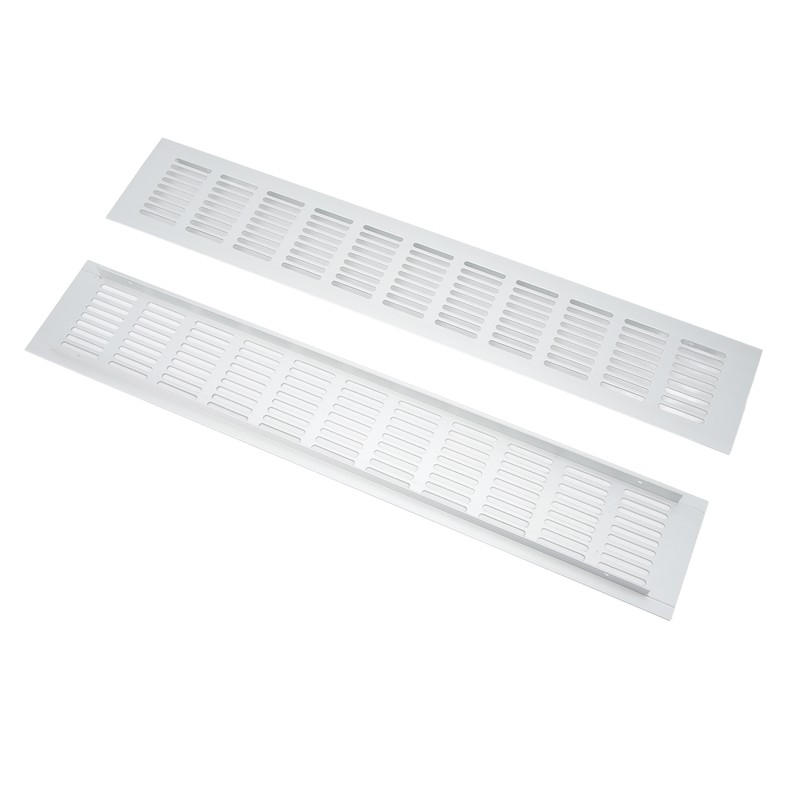 2 Pcs Air Vent Ventilation Grille Aluminium Alloy Rectangular Vent