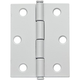 Flat Tipped Butt Hinge w/Removable Pin, 2" x 2-1/2", White