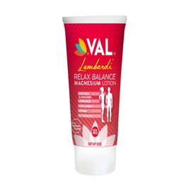 VAL Lombardi Relax Balance Magnesium Lotion | Arnica, Camphor & Menthol | Fast Relief for Joints, Muscles, Back, Shoulders, Feet | Non-Greasy | 5oz