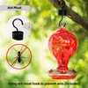 LaElvish Garden Hummingbird Feeders 32OZ Glass Hummingbird Feeder, 4 Perch
