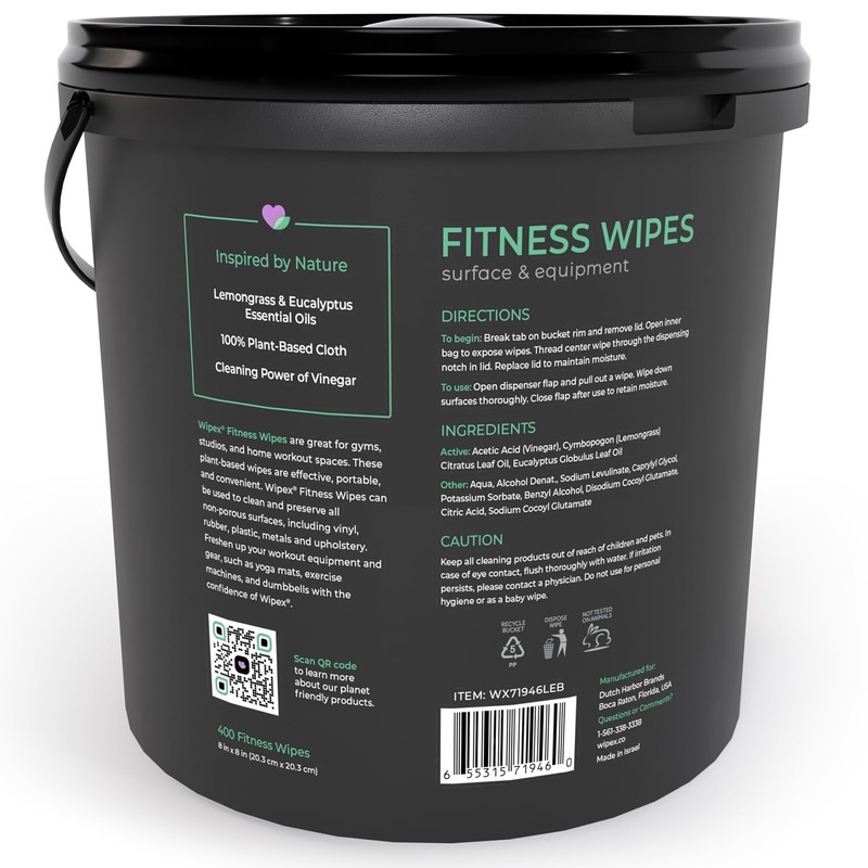 Wipex Gym Wipes for Equipment Bundle - Get 2 Buckets