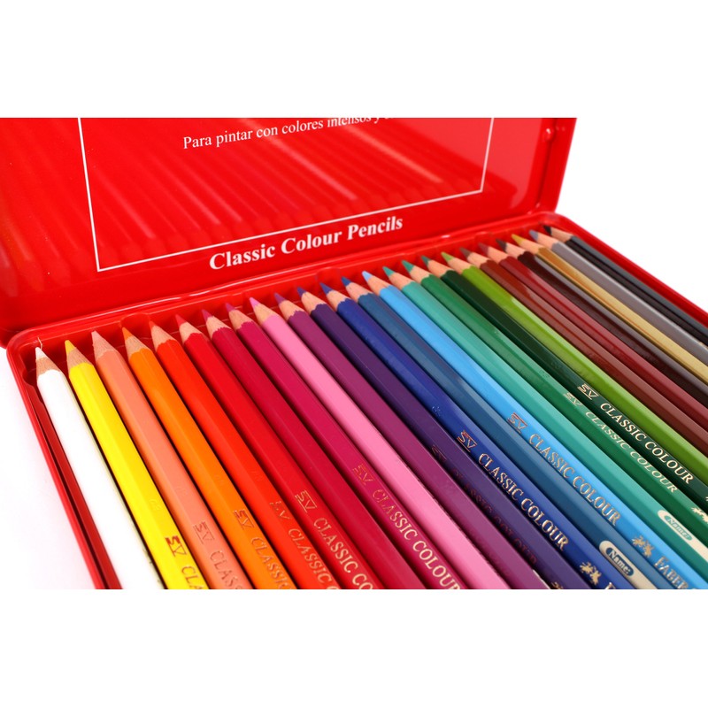 Faber-Castell 115845 - Buntstifte Classic Colour, 24er Metalletui