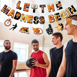 Basketball Banner Madness Party Decorations Let The Madness Begin Banner College Basketball Party Decorations Basketball Theme Party Supplies