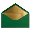 Long Envelopes size DIN Long, gummed, wet seal, Gold /