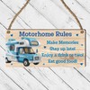"Motorhome Rules" Sign - Fun and Playful Plaque for RV
