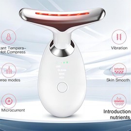 ASEXETIC Neck Face Lift Device, 3 in 1 Portable Face Massager for Skin Care, Vibration, Thermal, Microcurrent Facial Comfort - Color: 3 in 1 Portable Face Massager 1 PC white