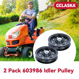 GELASKA 2 Pack 605512 Idler Pulley Replaces 603986 for Hustler 52" Raptor 939223, 939165, 939116EX, 938597, 938605, 937813, 934513US, 937763, 937854, 937755, 934794, 935817, 935759 Decks