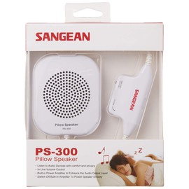 Sangean PS-300 Pillow Bocina with In-line Volume Control and Amplifier (White)