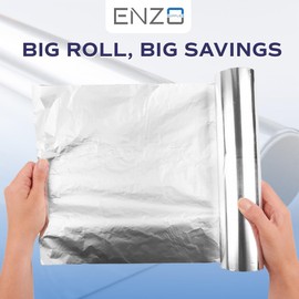 Enzo Supplies 18" Wide x 1000' Long Standard Duty Premium Aluminum Foil Roll (Pack of 1) Commercial/Food Service Industry Grade