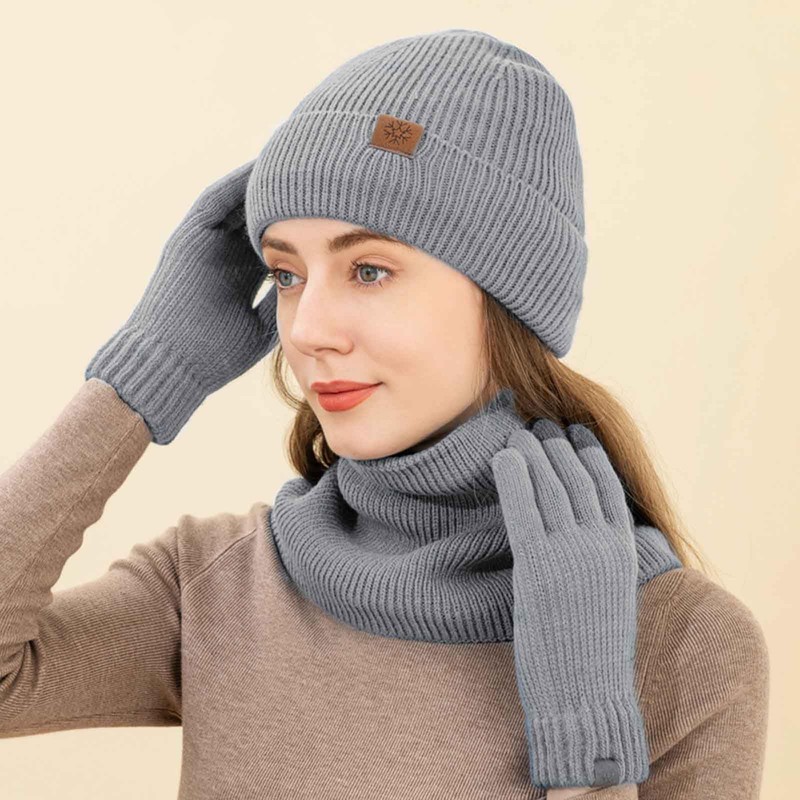 AWAVM Kids Winter Hat Scarf Gloves Set 3 PCS Warm