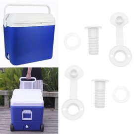 VGOL 2 Sets Cooler Drain Plug Cooler Drain Plug Assembly Triple Snap Drain Plug for Coolers Shaft Diameter 3/4"(18.8mm), White