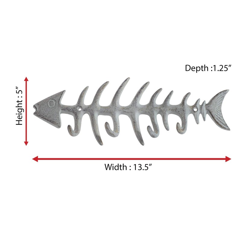 Decorative Fish Bones Wall Mount Towel Rack by Comfify -