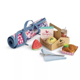 American Girl TENNEY PICNIC SET for 18" Dolls NEW Play Food Summer Fun Blanket