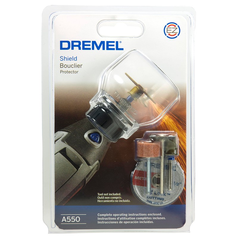Dremel A550 Rotary Tool Shield Attachment Kit with 4 Accessories