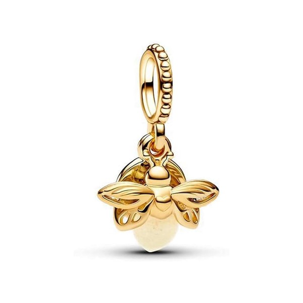 TAORUI Glow-in-the-dark Firefly Dangle Charm for Women Bracelets Necklaces in