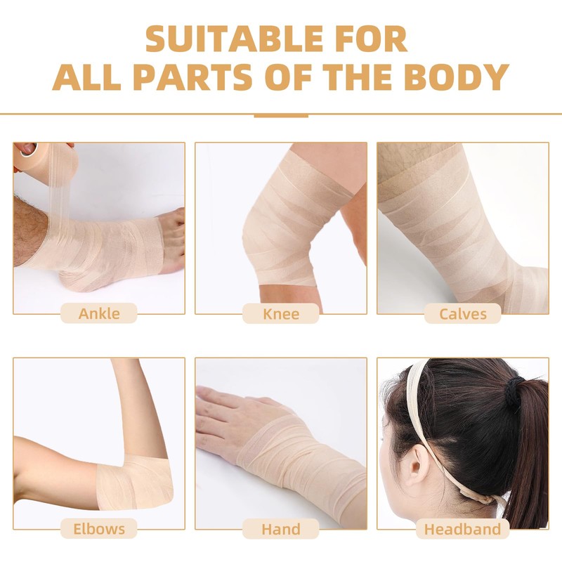 OK TAPE Prewrap Tape (4 Rolls) - Lightweight Foam Underlay