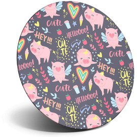 Destination Vinyl ltd Magnet for Refrigerator, Fridge - Cute Little Pink Piglets Pigs Pig Love for Office, Cabinet and Whiteboard, Magnetic Stickers, 44793