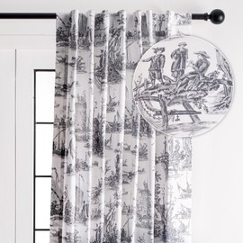 Maison d' Hermine 100% Cotton Curtain - 50"x96" Lacquer Red Decorative Curtain - Aesthetic Curtains for Farmhouse, Kitchen & Bedroom - for Spring & Summer - Paradise Collection