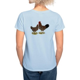 CafePress Speckled Sussex Chickens Women's Light T Shirt Womens Cotton T-Shirt, Crew Neck, Comfortable & Soft Classic Tee