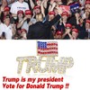 x xotic tech 2Pack Crystal Trump Brooch Pin+American Flag Lapel