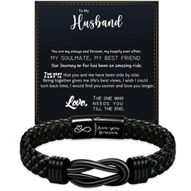 Btysun Gifts for Husband Infinity Bracelet Romantic Husband Valentine Gifts from Wife Sentimential Birthday Gift for Husband I Love You Jewelry