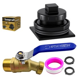 Stock Tank Drain Plug Kit Include 1-1/4" x 3/4" Pipe Reducer Hex Bushing & 3/4" x 3/4" Brass Faucet Fit for rubbermaid Commercial 50 70 100 150 300 Gallon Stock Tanks Five Years Free Replacement