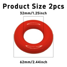 Runseaway 2Pcs Golf Club Swing Weight Rings, Weighted Donut Trainer for Golf Warm Up, Practice & Swing Training, Fits Most Clubs, Improves Strength & Tempo, Easy to Use (Red&Black)