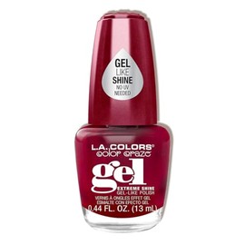 L.A. Colors Crazy Gel Nail Enamel Red Carpet, 0.44 Fl Oz