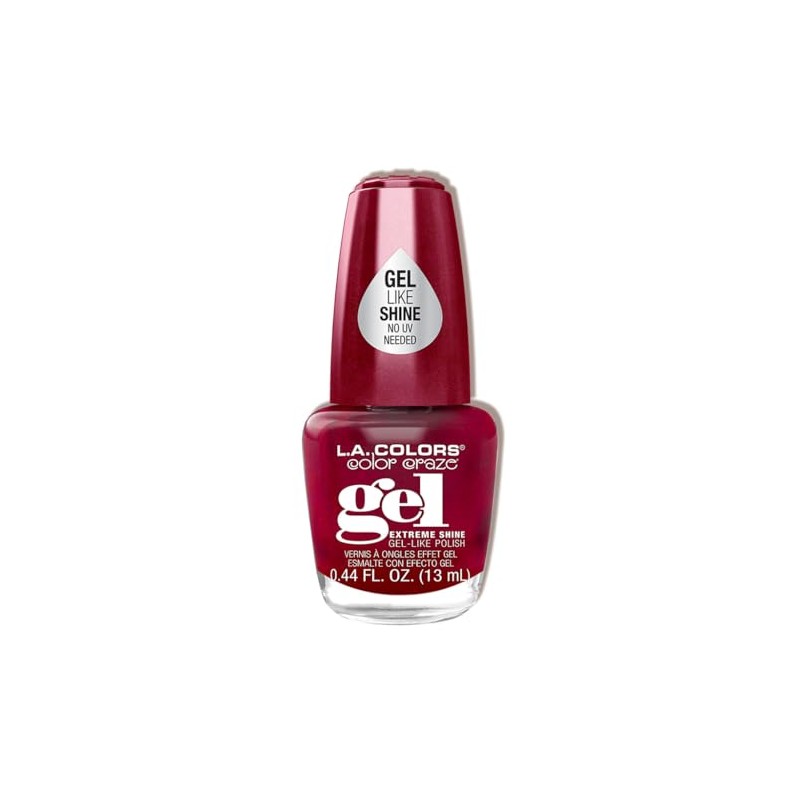 L.A. Colors Crazy Gel Nail Enamel Red Carpet, 0.44 Fl