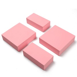 CNCTOPBAOS 4Pcs Pink Resin Board Sheet Instead of Wood for CNC Engraving Machine Cutting Wood Burning DIY Model/Mold Size 100x100x30mm and 50x100x30mm (4 Pieces)