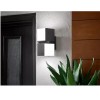 LUTEC 2-Light Dark Grey LED Outdoor Wall Mount Lantern Sconce